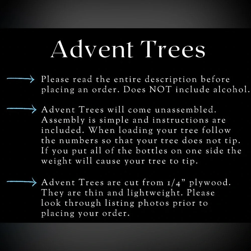 Adult Advent Christmas Tree | Christmas Countdown | Just Add Mini Bottles!